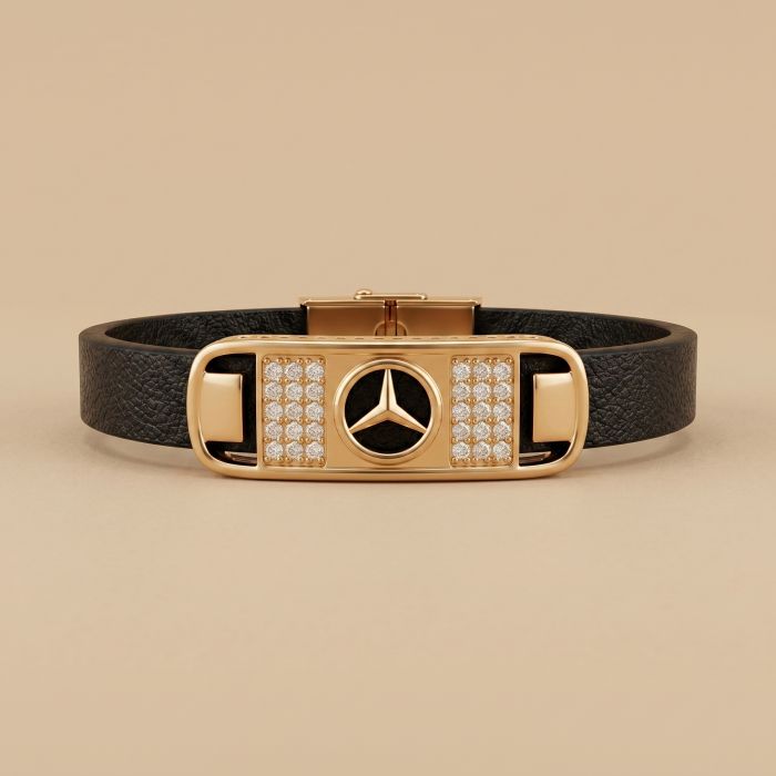 Black Band Luxury Emblem Bracelet