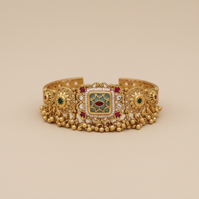 Traditional Antique Kundan Meenakari Bracelets