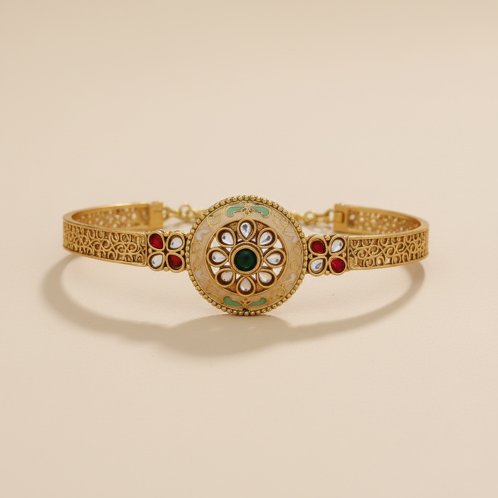 Filigree Medallion Kundan Designer Bracelets