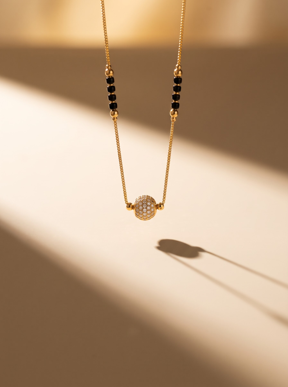 Elegant Black Bead Ball Mangalsutra
