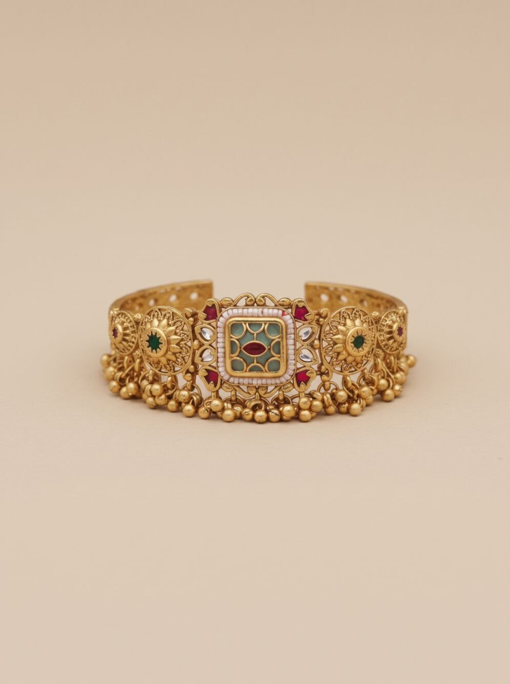 Antique Kundan Meenakari Women Bracelet