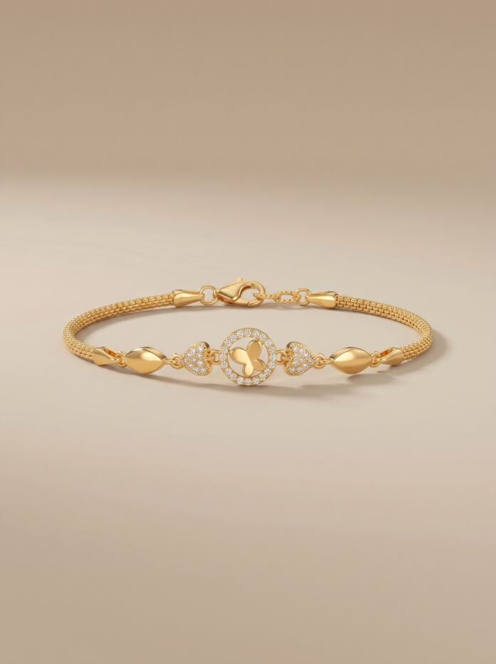 Butterfly Charm Circle Women Bracelet