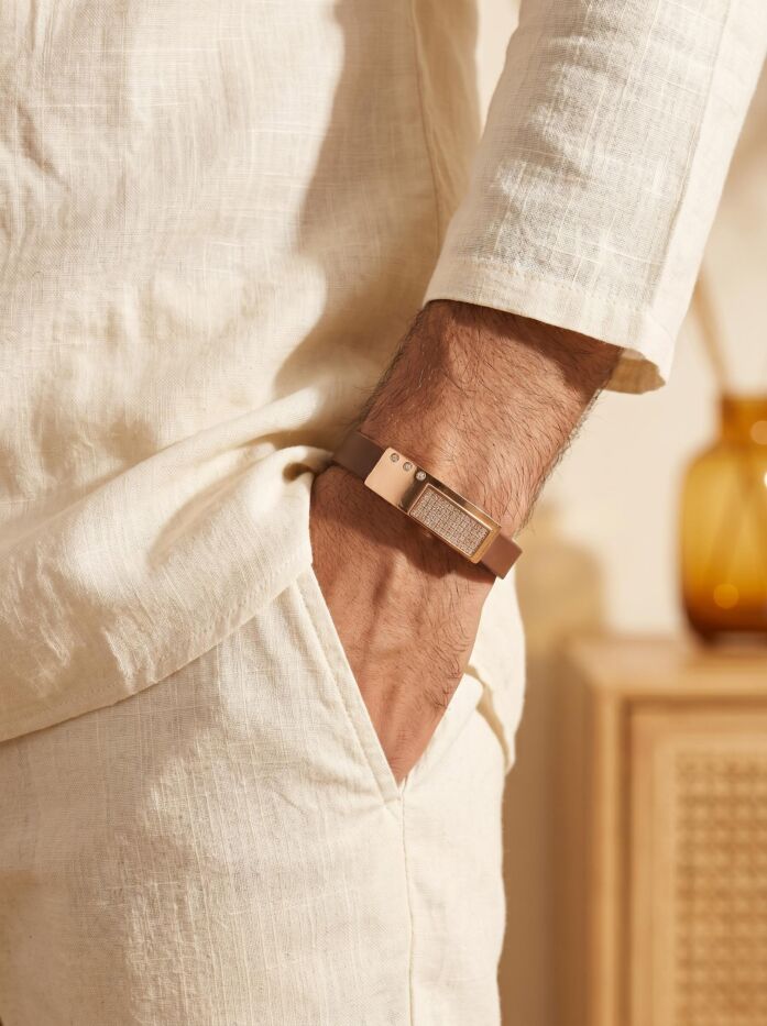 Minimal Studded Plate Silicone Band Bracelet