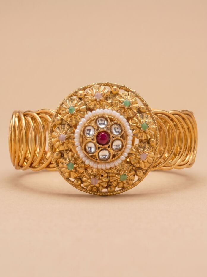 Rajwadi Floral Medallion Women Bracelet