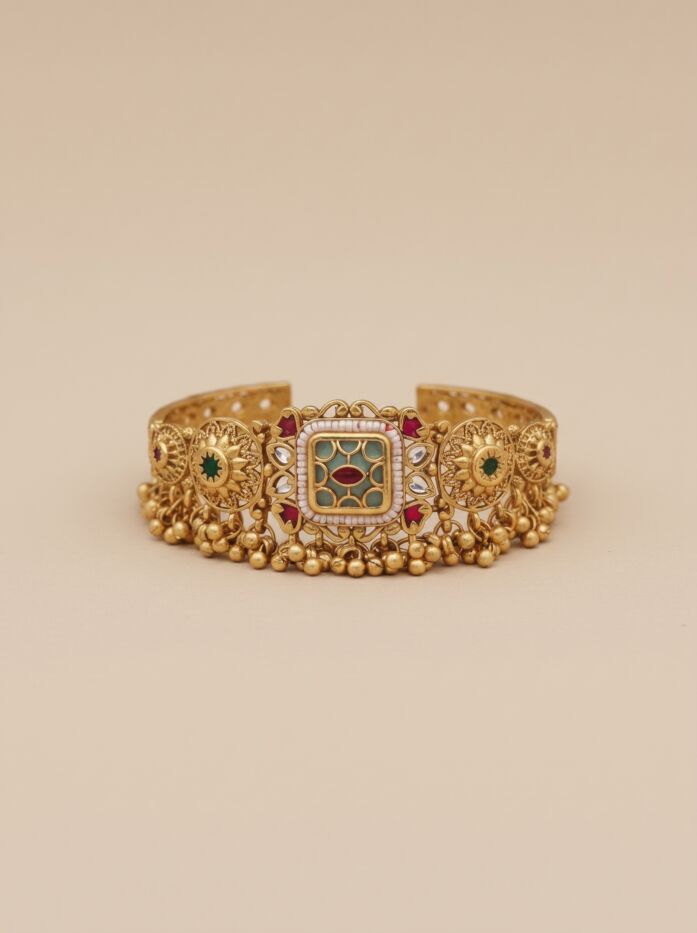 Antique Kundan Meenakari Women Bracelet