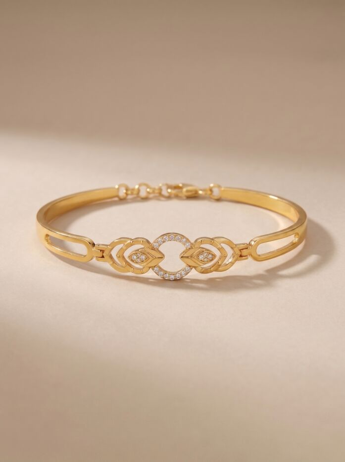 Triple Eye Leaf White Women Bracelet
