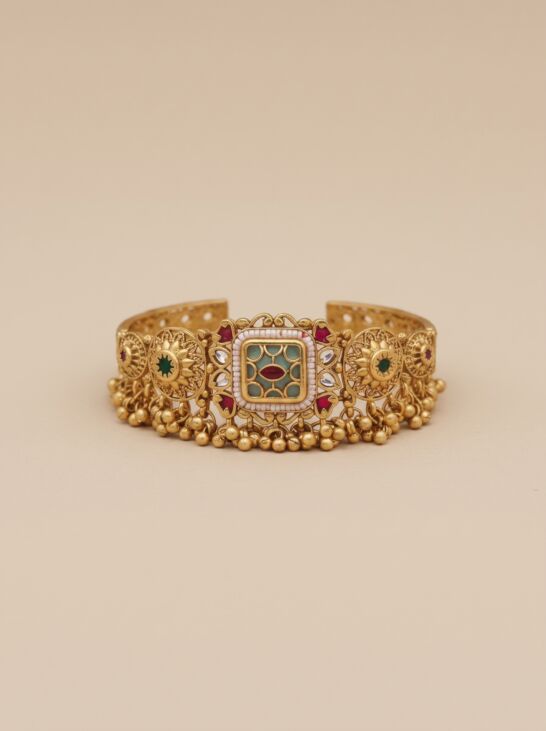 Traditional Antique Kundan Meenakari Bracelet